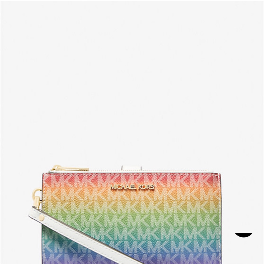 Jet Set Rainbow Signature Logo
Wristlet